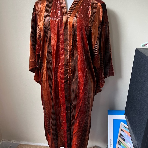 Anthropologie ett:twa Longline Velvet Kimono Jacket, size M/L - Picture 4 of 6